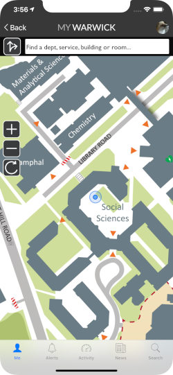 Campus map screenshot