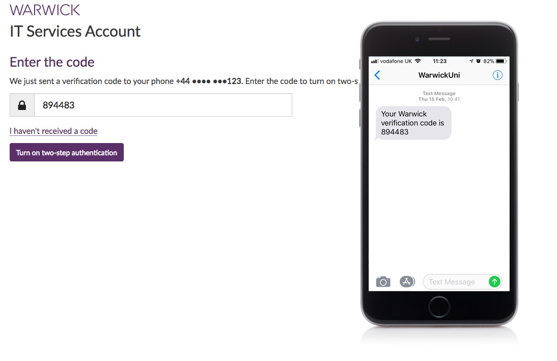 Enter verification code