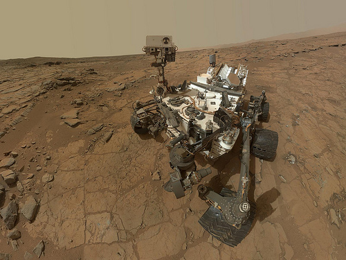 Curiosity Rover on the surface of Mars