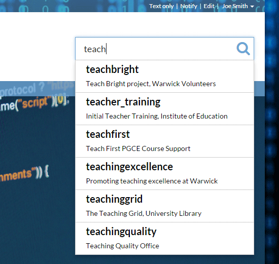 Suggestions matching search query teach