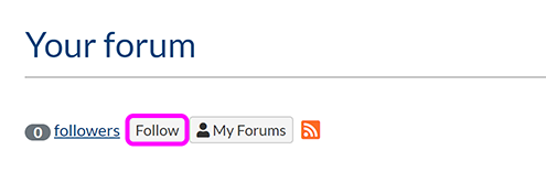 The top of a forum page, with the 'Follow' button highlighted