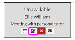 A resource calendar with the 'Edit booking' button highlighted