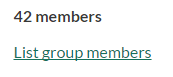 Screenshot of list members option