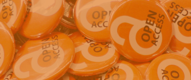 Orange Open Access button badges
