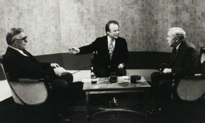 Television debate: Crossman and Harold Wilson