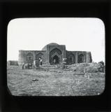 The Post Station of Bekler Bek. The Medrese stands near the highway between Tashkend and the town of Turkistan. 'The latter before the invasion of the Russians was regarded by the Muhammadans as one of the holiest of Central Asian Cities.'