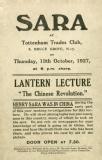 Leaflet for lantern lecture