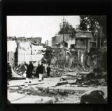 The French bombardment of Damascus: a scene of desolation in the historic city after the damaging fire caused by the French guns during the bombardment