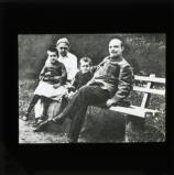 Lenin with wife Krupskaya, nephew Victor and a worker's daughter Vera, in Gorki Leninskiye during 1922