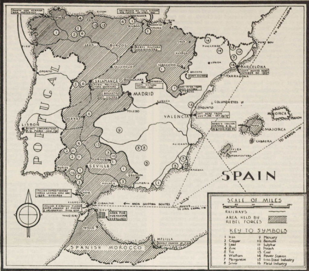 Spanish Civil War Maps Modern Records Centre University Of Warwick