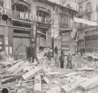 Bomb damage in Madrid
