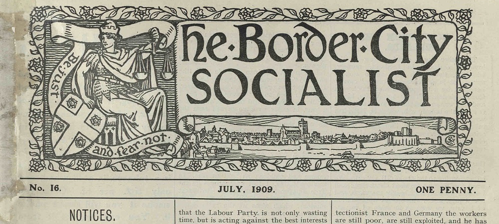 Header of The Border City Socialist, showing the title of the publication