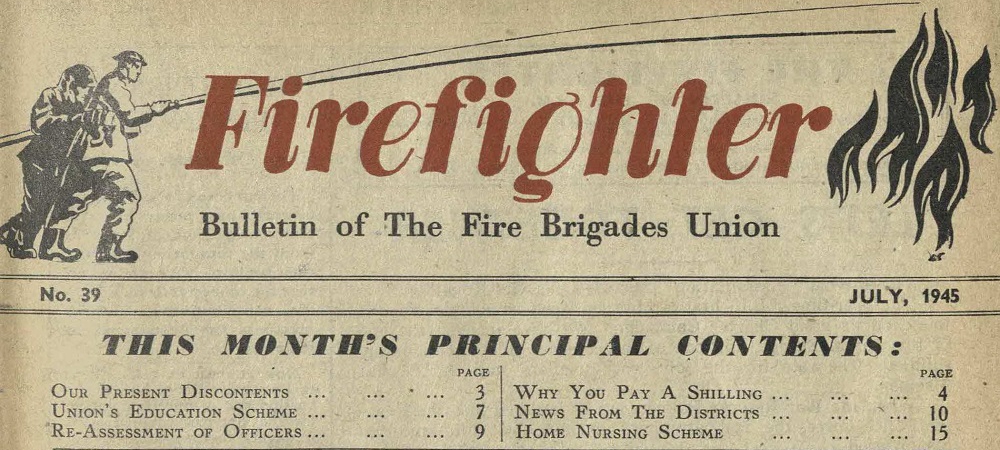 Header of Firefighter, showing the title of the publication