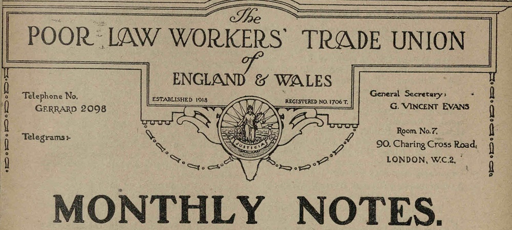Header of the Monthly Notes, showing the title of the publication