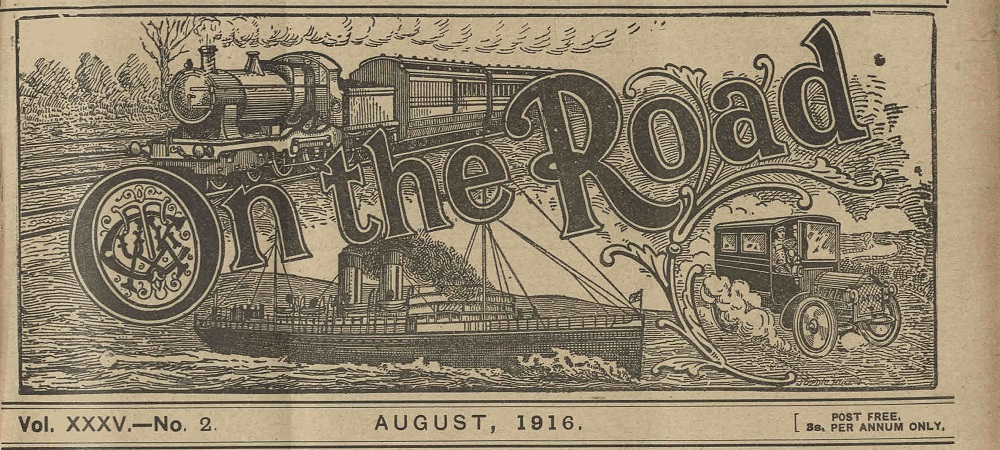 Header of On The Road, showing the title of the publication and images of different forms of transport