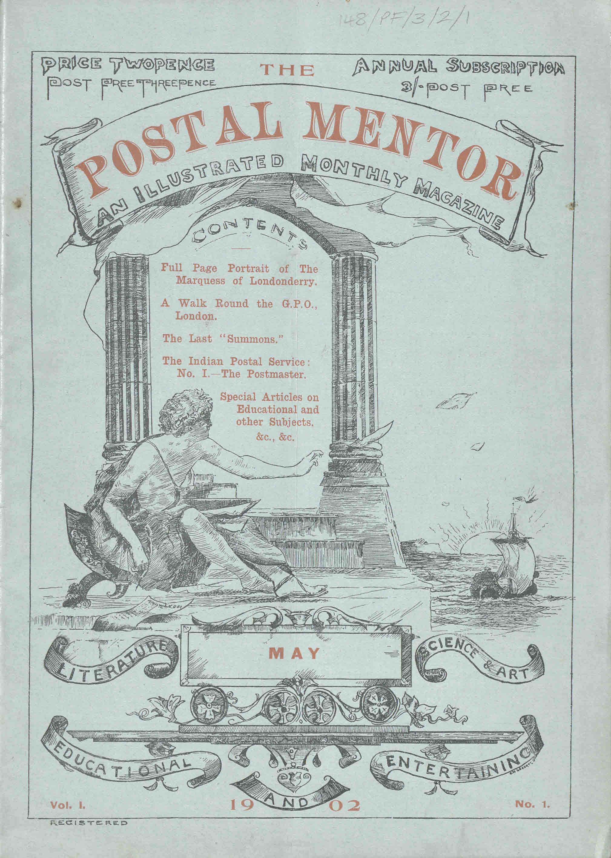 Front cover of the first edition of The Postal Mentor