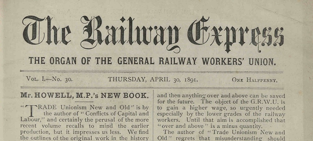 Header of The Railway Express, showing the title of the publication