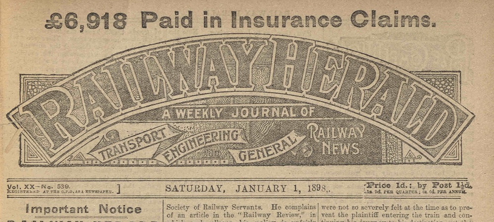Header of the Railway Herald, showing the title of the publication