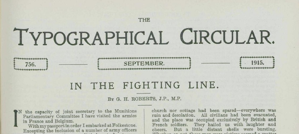 Header of the Typographical Circular, showing the title of the publication