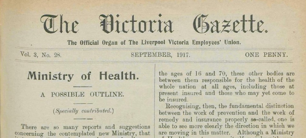 Header of The Victoria Gazette, showing the title of the publication