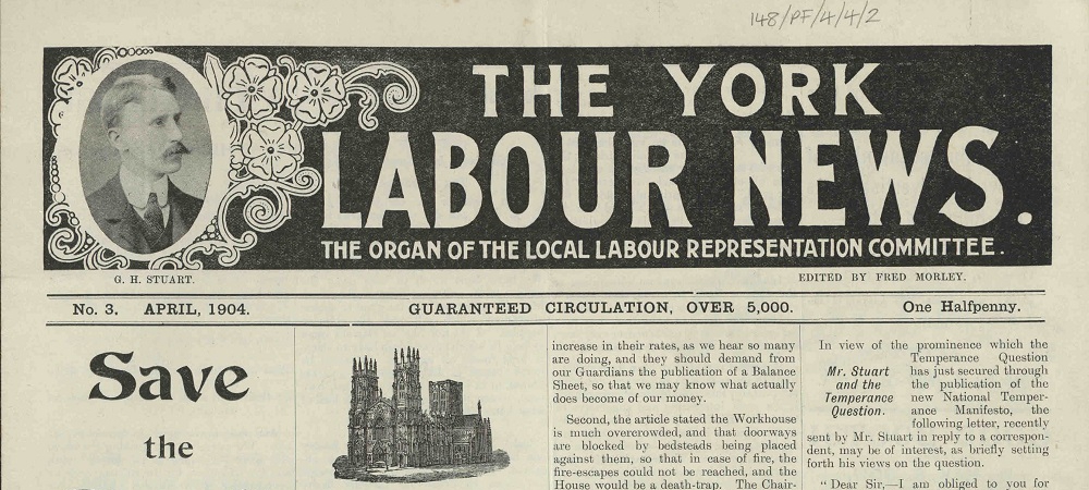 Header of The York Labour News, showing the title of the publication