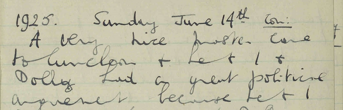 Extract from first page of diary no.18