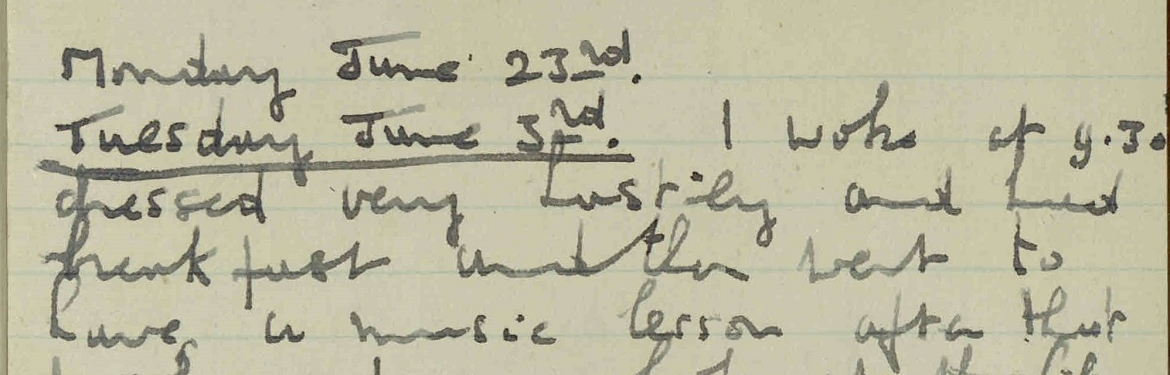 Extract from the first page of diary no.15