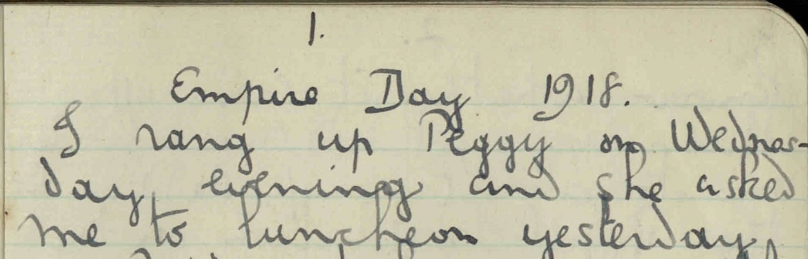 Extract from the first page of volume four of the diaries