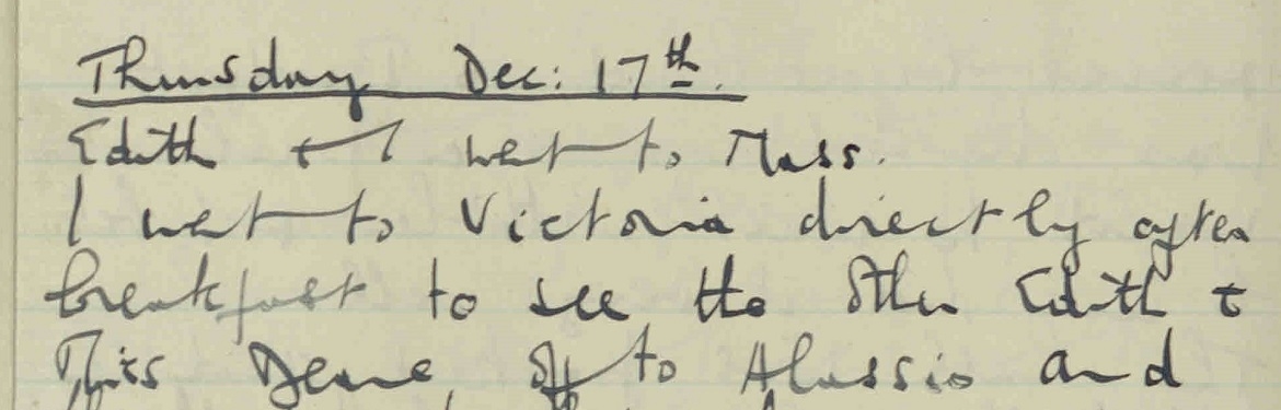 Extract from the first page of diary no.19