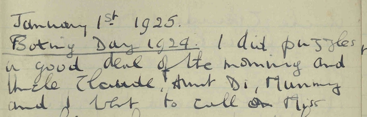 Extract from first page of diary no.17