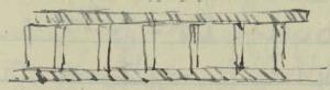 Drawing of a row of beds close together