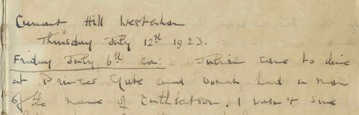 Extract from the first page of diary no.13