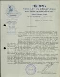 Association Ethiopienne: letter, 1936
