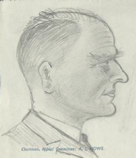 Sketch by A P Young of Somerset de Chair, 1950 (part of MSS.242/MI/8i)