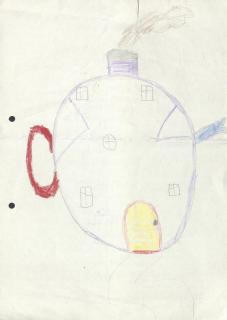 Drawing by child visiting relative in prison (Frances Moira MacLean papers: in 1058/42)