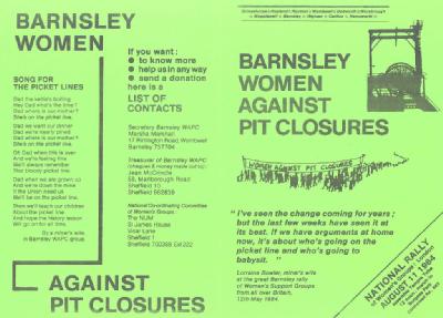 'Barnsley Women Against Pit Closures', 1984