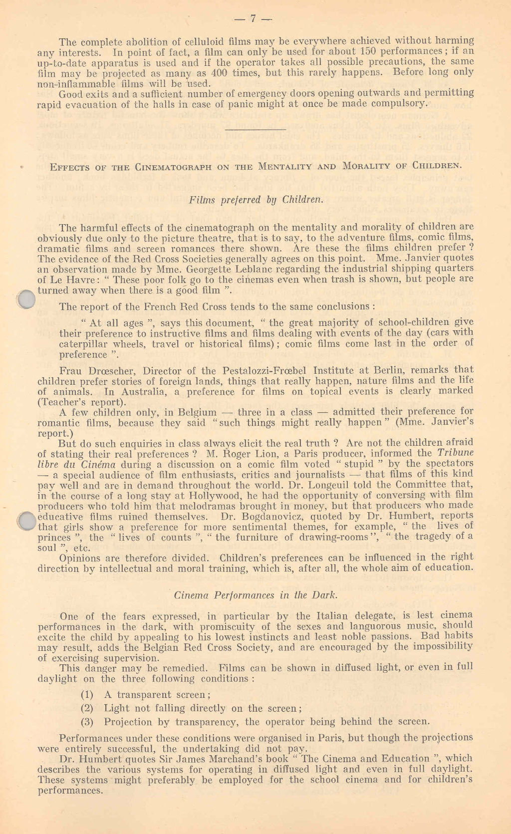 Extract from report of the League of Nations Child Welfare Committee, 1928