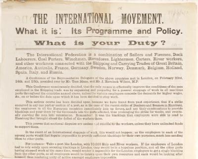 The international movement, what it is, its programme and policy, 1897