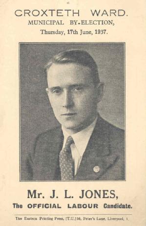 A municipal election card for Jack Jones, 1937