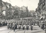Members of the Reichsarbeitsdienst marching in Nuremburg, 10 September 1936