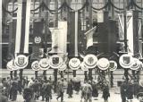 Olympic decorations outside the Berliner Rathaus, 15 July 1936
