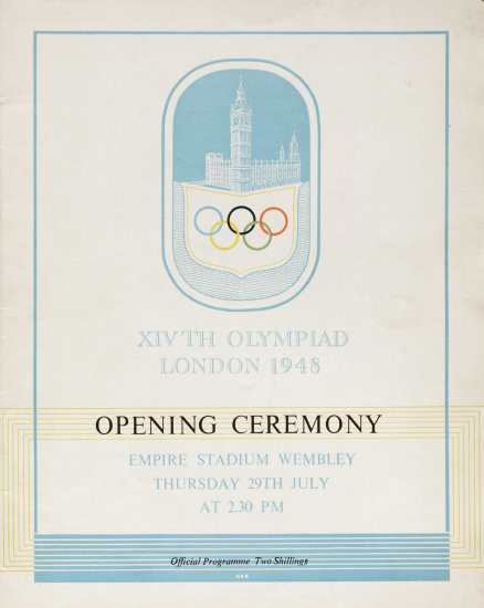 Programme for the opening ceremony