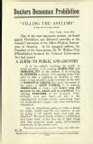 Doctors denounce prohibition. Filling the asylums [MSS.420/BS/7/12/12]