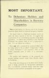 Most important. To debenture holders and shareholders in brewery companies [MSS.420/BS/7/12/33]