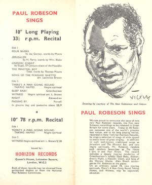 Paul Robeson Sings