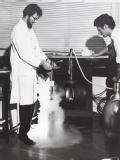 Engineering: experiment in cryogenics laboratory, 1980s (UWA/Photos/III.C.9/1/9)