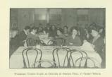 [1919] Workers' Union staff at dinner in dining hall at Chief Office