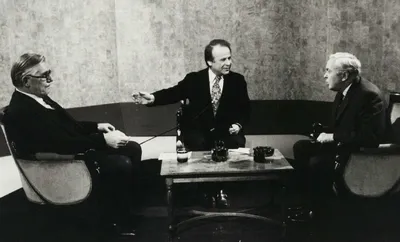 Television debate: Crossman and Harold Wilson