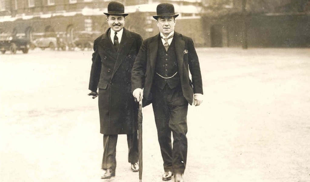 Two men, including Prime Minister Stanley Baldwin (on the right).