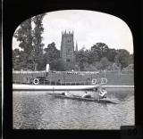 Evesham - the Avon with boating, Worcestershire